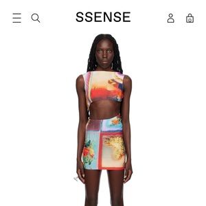 JEAN PAUL GAULTIER
Multicolor 'The Asymmetrical Scarf' Minidress